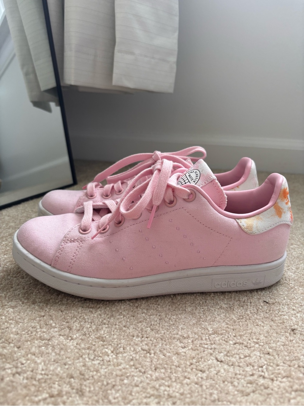 ADIDAS X STAN SMITH ORIGINALS CLEAR PINK SNEAKERS - Picture 8 of 13